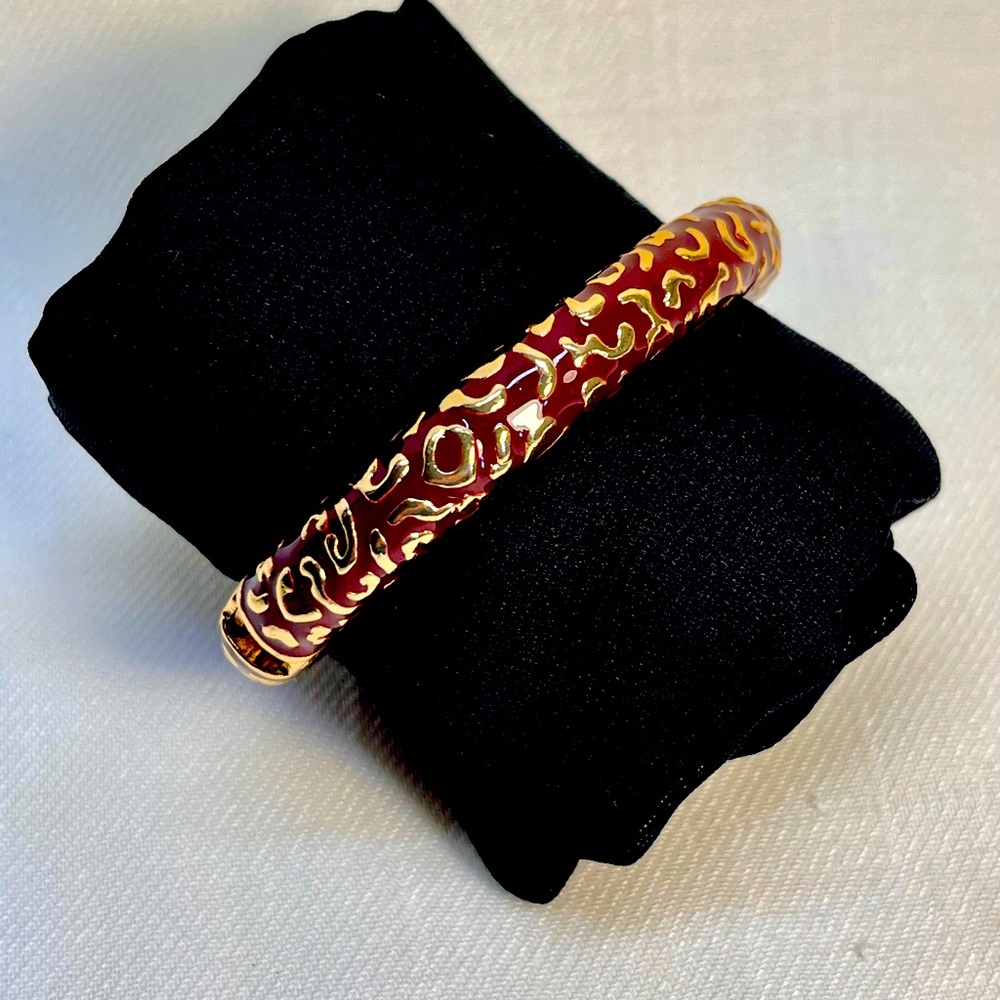 Ann Taylor Red Gold Bangle Bracelet